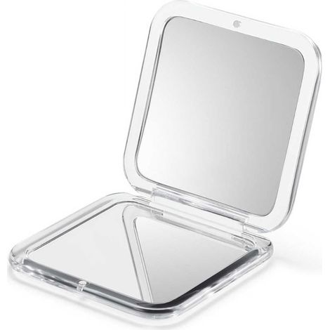 Miroir de Maquillage Grossissant 20X Blanc - Miroir de Poche Pliant Double Face Compact pour Voyage (1/5)