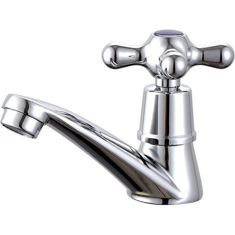 Robinet d'eau Unique Froide Robinet d'eau, Robinet à Froid Simple Chromé Bassin Robinet d'eau, pour Maison Salle Bain WC Lavabo Bassin la Cuisine (1/5)