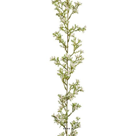 Superbe guirlande de jasmin artificiel L 190 cm en plastique Blanc neige - couleur: Blanc neige (1/3)