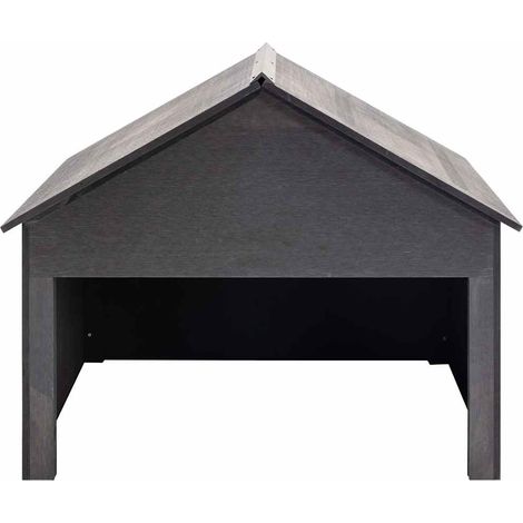 vidaXL Cobertizo para cortacésped WPC gris 80x80x70 cm (1/2)