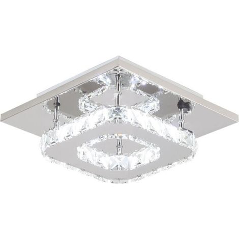 Plafonnier D'Intérieur À Led Lustre En Cristal K9 Moderne Pour Chambre À Coucher, Salon, Salle À Manger (Blanc Froid)