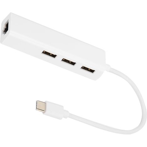 Adaptateur Ethernet USB-C vers RJ45 avec Hub 3 Ports USB 3.1 pour Mac et Android (1/5)