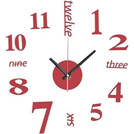 DIY Mini Moderne Kunst Spiegel Wanduhr 3D Aufkleber Design Zuhause Büro