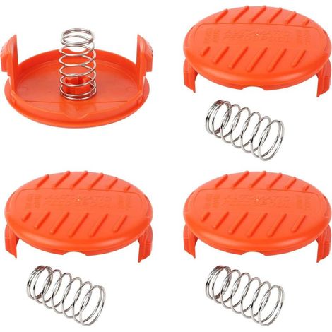 4PCS Capuchon Bobine Ressort, Remplacement Black Decker Capuchon Bobine Rechange Weed Eater Couvercle pour Taille-Haies AFS (1/5)