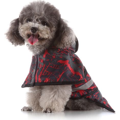 Imperméable pour chien, manteau imperméable pour animaux de compagnie, veste de pluie avec capuche - Taille (1/5)