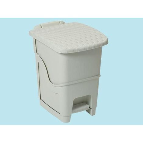 Pattumiera in resina a pedale effetto Rattan 18 Lt.  Conf. 10 Pz