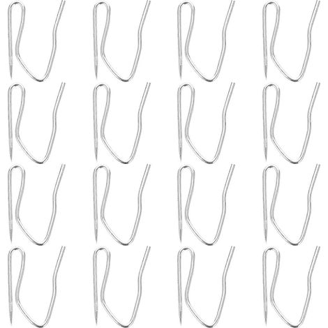 Lot de 100 crochets de suspension en fer en forme de S pour rideaux - Accessoires pour rideaux-3.00X2.00X0.10CM-Silver (1/4)