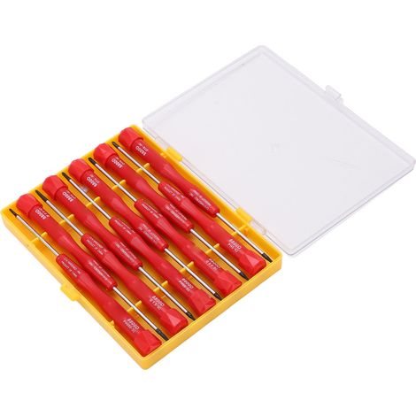Set mit 10 multifunktionalen magnetischen Präzisionsschraubendrehern mit Etui für Handy und Computer (1/5)