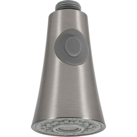 Douchette extractible pour robinet de cuisine à 2 fonctions - pour la réparation de robinets d'évier - 1 pièce, argentée (1/5)