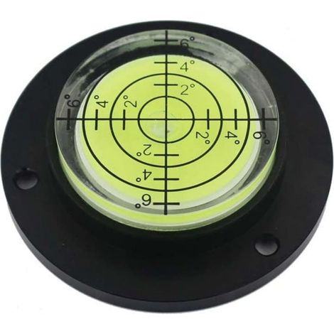 Runde Bullseye-Wasserwaage mit Positionierungsloch, Messwerkzeug 50 x 13 mm (schwarz/grün)