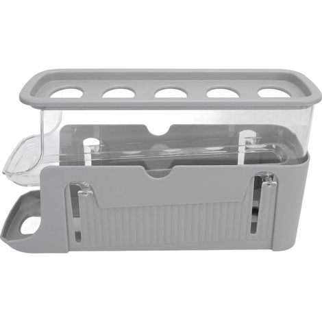 Distributeur d'œufs à roulettes pour réfrigérateur, 2 étages, support à œufs roulant, distributeur automatique d'œufs de réfrigérateur, grande capacité (1/5)