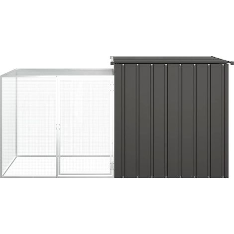Maison Exclusive - Cage pour poules Anthracite 200x91x100 cm Acier galvanisé (1/5)