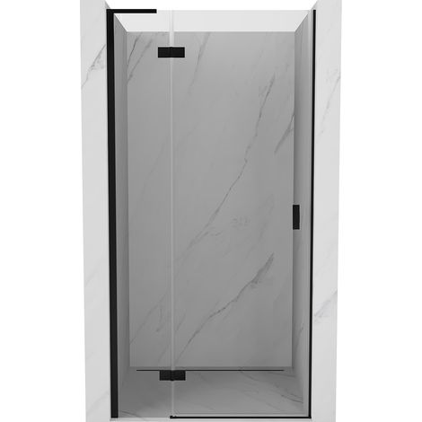 Mexen Mist-H L puerta de ducha abatible izquierda 90 cm, transparente, negro - 8A5L-090-000-70-00-L (1/5)
