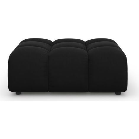 Pouf en velours noir (1/4)