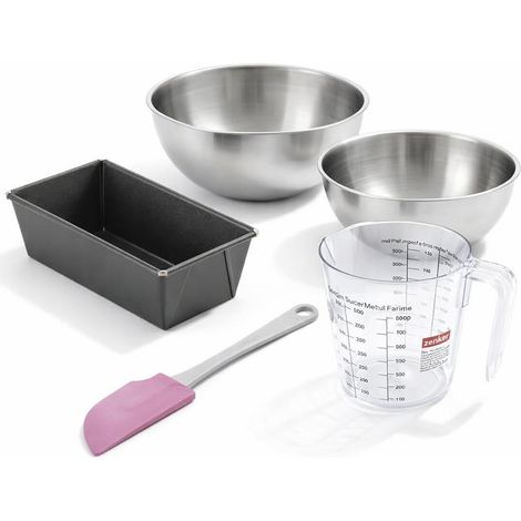 Set de 5 ustensiles de pâtisserie moule à gâteaux bols spatule pâtisserie et verre doseur Spécial mini Spécial mini Zenker Spécial mini (1/5)