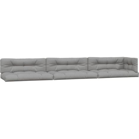 Maison Exclusive - Cojines para palés 7 piezas tela gris