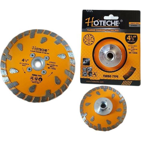 Disque Diamant Segmenté Pour Béton ø11,5cm ø115xm14 8mm Meuleuse 570331 (1/4)