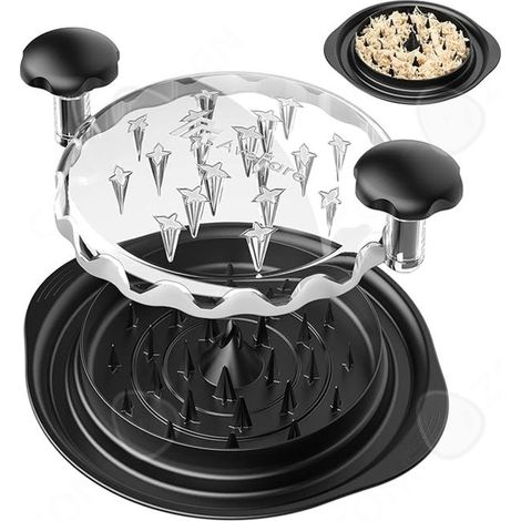 C Déchiqueteuse de poulet 25x25x8.5cm noir broyeur de poulet outil de déchiqueteuse de poulet déchiqueteur de viande hachoir viande (1/4)