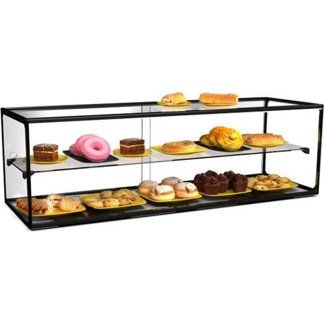 Vitrine Neutre Rectangulaire 2 Etagères en Verre Trempé - Sayl