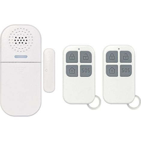 Door and Window Alarm, 2 Remote Controls, 130dB Siren, Adjustable Volume, 5 Function Modes Alarm, Magnetic Security Sensor, Wireless Home Alarm for Home, Shop, Children (1/5)