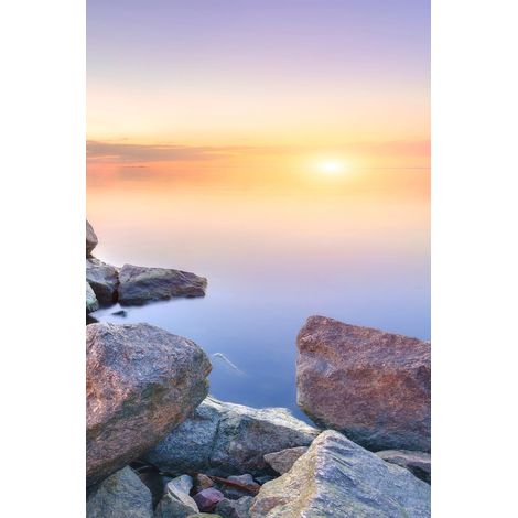 Tableau sur toile plage du golfe 30x45 cm - Impression sur Toile Murale Décorative - Image imprimée en HD sur Toile - Toile sur Châssis en Bois FSC - Fabriqué en France (1/5)