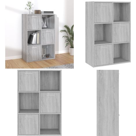 Lagerschrank Grau Sonoma 60x29,5x90 cm - Bücherregal - Regal - Schrank - Wohnraumgestaltung - Holzwerkstoff - Home & Living (1/5)