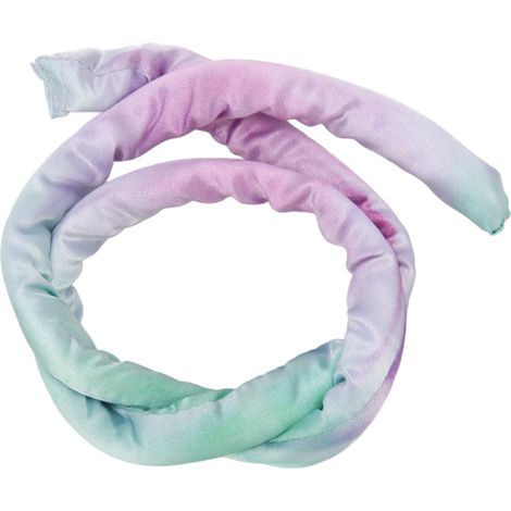 Goma elástica flexible en espiral para rastas, hecha de alambre, para coletas largas, para hombres y mujeres, color morado y verde.