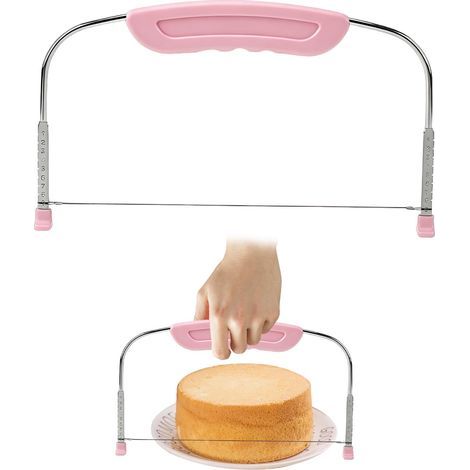 Lye A Genoise, 1 pièce Coupe Gateau Patisseie, Outils De Cuisson En Acie Inoxydable églable Coupe-Gâteau, Decoupe Gateau, Coupe Genoise, pou coupe les gâteaux et autes pâtisseies. (1/5)