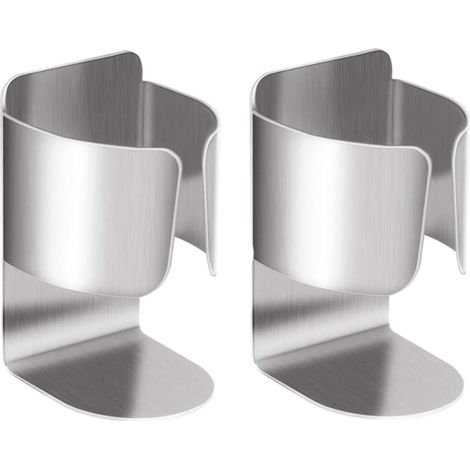 Supporto per spazzolino elettrico, autoadesivo da parete in acciaio inox 304, organizer per spazzolino elettrico, dentifricio e detergente viso (argento, confezione da 2)