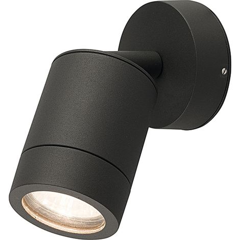 Außenwandleuchte Aluminium Glas Grau GU10
