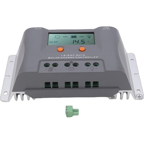 Contrôleur de Charge Solaire 40A avec Technologie MPPT, Reconnaissance Automatique 12V 24V pour Panneaux Solaires 720W 1440W, avec Ports USB et Support de Communication 485 (1/5)
