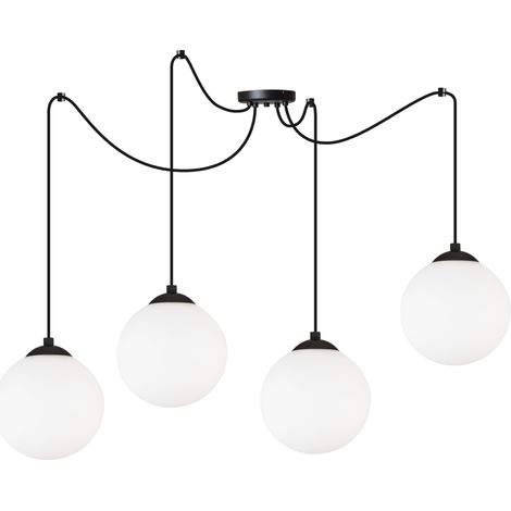 LÁMPARA DE TECHO COLGANTE SPIDER BALL NEGRA LED 15cm (1/5)