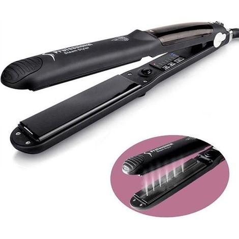 450°F Fer à Lisser Professionnelle Vaporisateur Lisseur Cheveux Salon Lisseur Vapeur profiter aux Cheveux brillants (1/4)