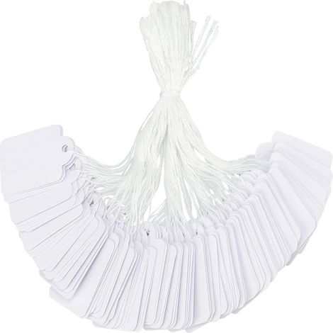 Lot de 500 étiquettes de prix à suspendre, étiquettes volantes, 22 × 35 mm (1/5)