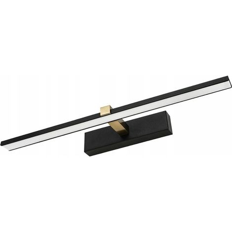 Aplique de baño Led 8W 4200K negro y dorado 40cm (1/2)