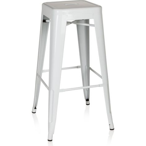 Barhocker VANTAGGIO HIGH metallic weiss hjh OFFICE