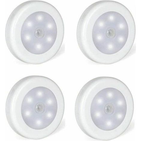 Lampe adhésive LED, Eclairage LED Détecteur de Mouvement avec Base Magnétique Lot de 4 (Alimenté par batterie) (1/5)