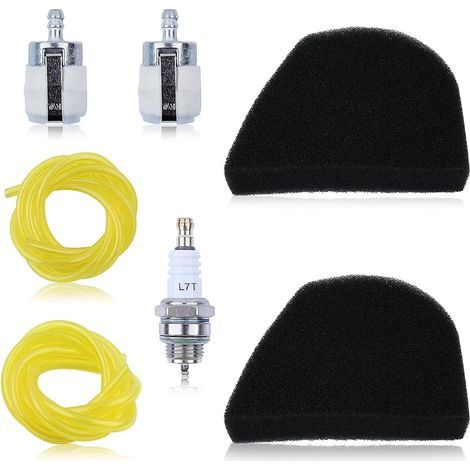 Lot de 2 Filtres à Air Pour Husqvarna 574242701 122C 122LDx 129C 129L 129LDX 325L 129RJ Débroussailleuse, Filtre à Air avce Filtre à Carburant, bougie d'allumage Remplacement 574242701 (1/5)