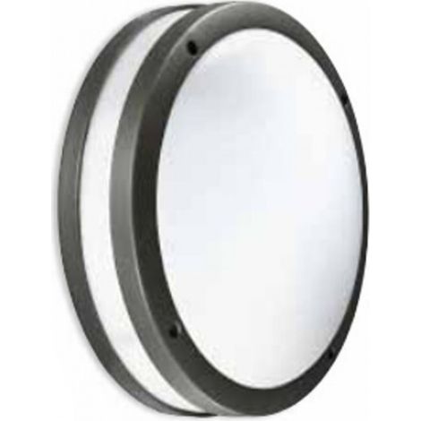 Applique gea led ura r ges290 e27 led ip54 lampada parete soffitto tonda moderna esterno