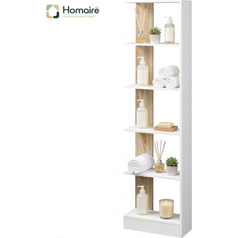 Bücherregal in Beige 45 x 21 x 170 cm HOMAIRE (1/5)