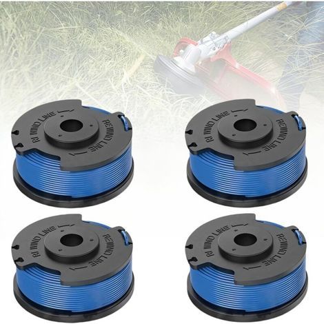 Lot de 4 bobines de fil de rechange pour débroussailleuse Ryobi 18 V 24 V 40 V Compatible avec Ryobi ONE+ AC14RL3A, OLT1832, RAC124 (1/5)
