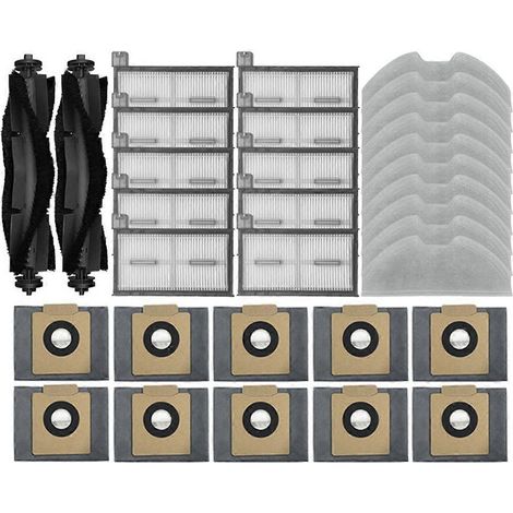 Accessoires et pièces de rechange compatibles avec la brosse principale Clean X8 Pro, le filtre HEPA, la serpillière, le sac à poussière et autres pièces détachées. (1/5)