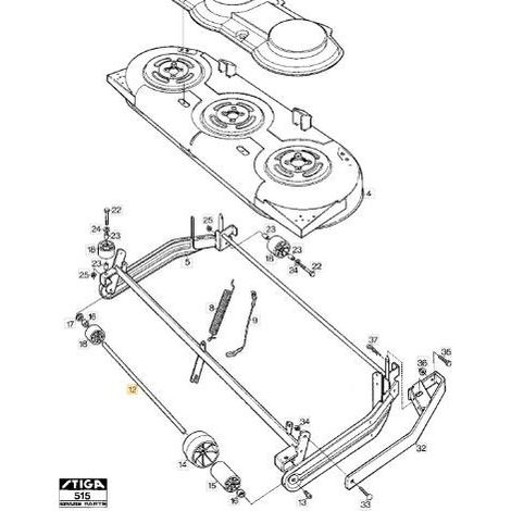 ALBERO PIATTO 121M ORIGINALE STIGA - 1134-0304-06