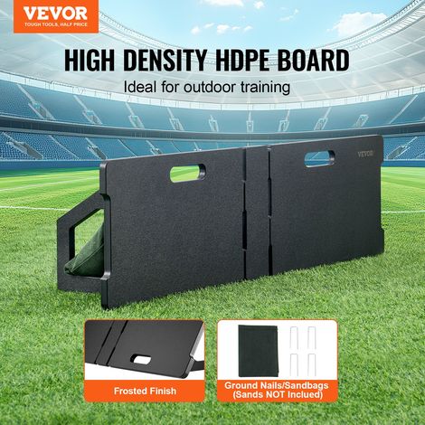 Planche de rebond de football pliable, 115 x 33 cm, mur de football portable avec rebond à 2 angles, PEHD, équipement d'entraînemen… (1/5)