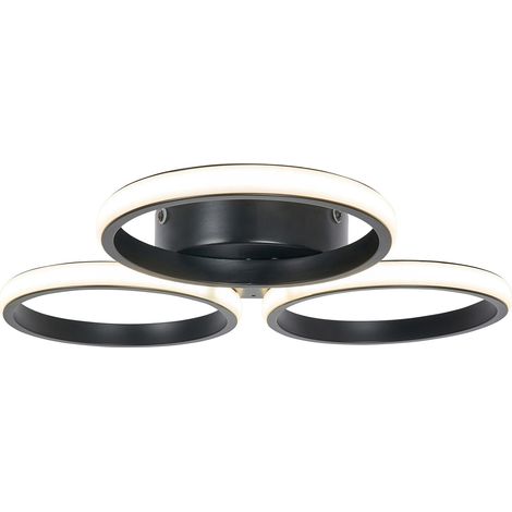Forum Spa Chios Matt Black LED Rings Bathroom Flush Ceiling Light - SPA-36129-MBLK (1/3)