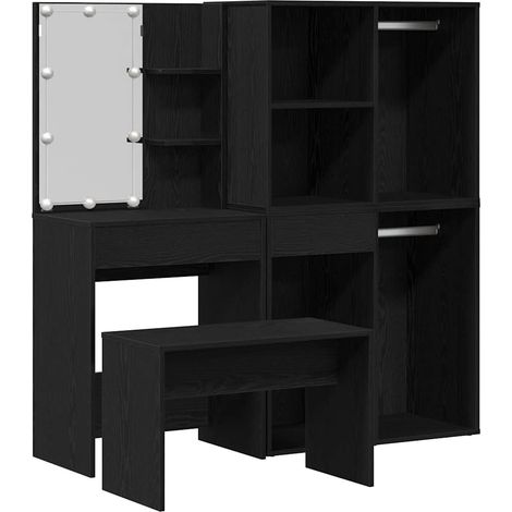 Conjunto de Mesa de Tocador 2 pcs Negro 140 x 40 x 140 cm vidaXL (1/5)