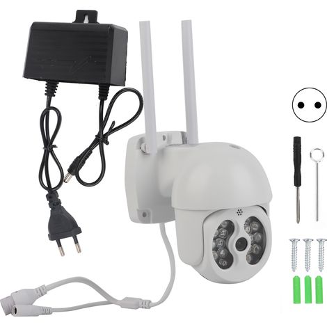 Caméra WiFi Extérieure 3MP PTZ Détection Mouvement Vision Nocturne Couleur IP65 Audio Bidirectionnel pour TUYA Prise EU 100-240V (1/5)