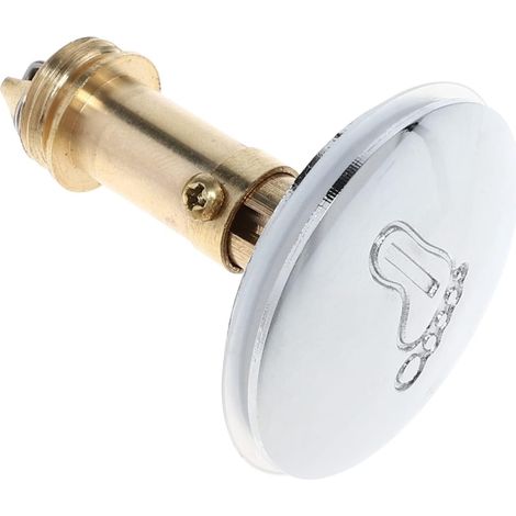 Bouchon de baignoire, inox/silicone, plat, pour remplacement (1/5)