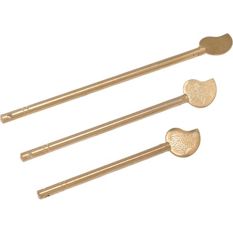 3PCS Loquet de Meuble en Forme de Feuille, Gâche en Laiton, Verrouillage pour Armoire et Commode, Accessoires de Sécurité pour Maison