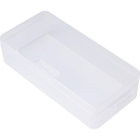 Rechteckige, transparente Aufbewahrungsbox aus Kunststoff für Schmuckteile, Organizer